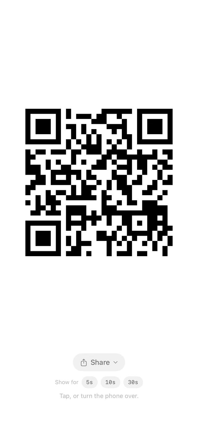 A message being written in Checkered Chat, becoming a QR code.